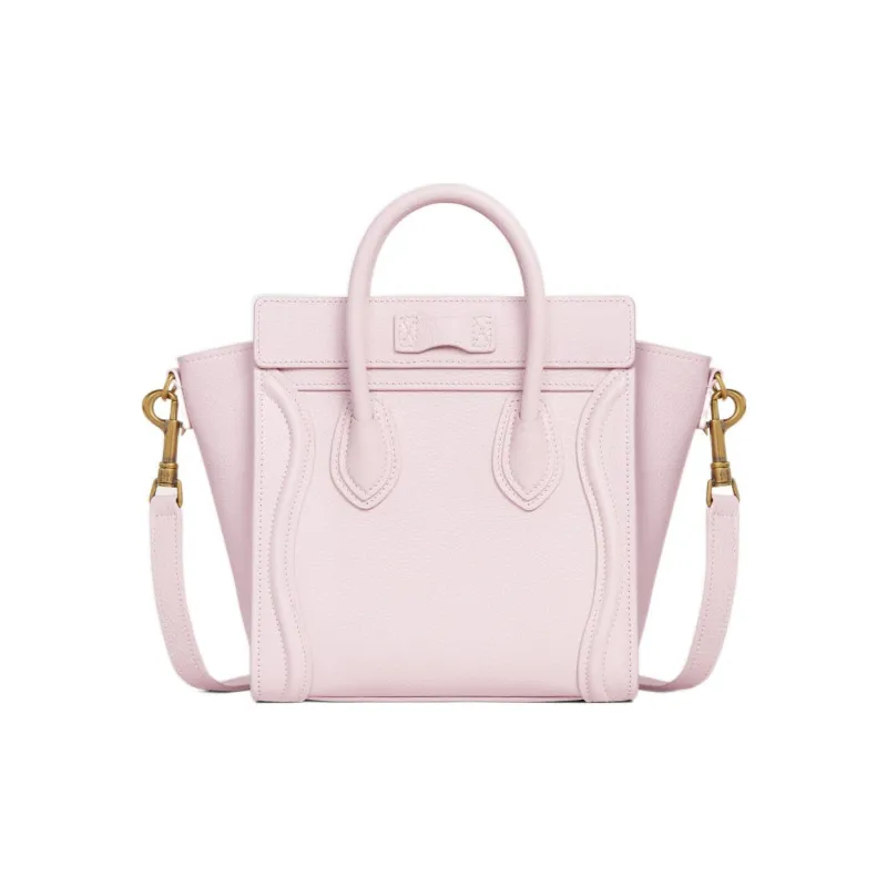 CELINE Luggage Drumhead Calfskin Smile Bag Shoulder Bag Crossbody Bag Handbag Extra Mini Women's Pink-2