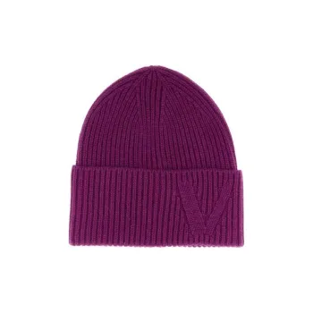 VERSACE Logo Embroidered Knitted Beanie