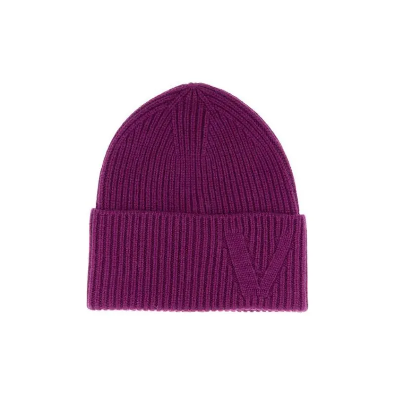 VERSACE Logo Embroidered Knitted Beanie-0