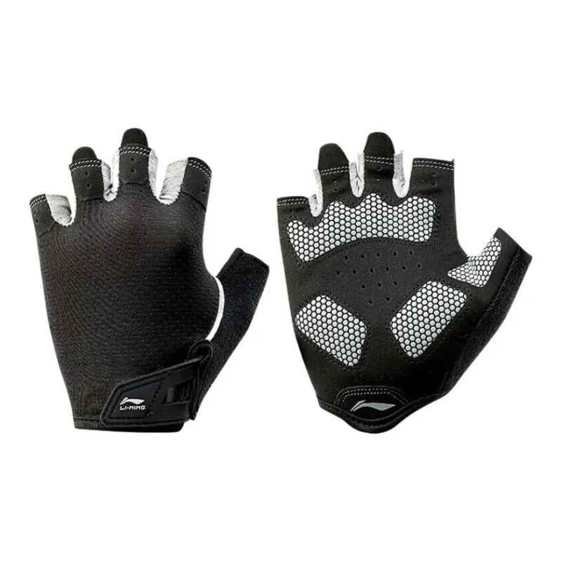 LINING Sports Gloves Unisex Black Gray Color-1