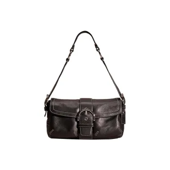 COACH Crosby Leather Crossbody Bags Shoulder Bags Large Size Women's Black