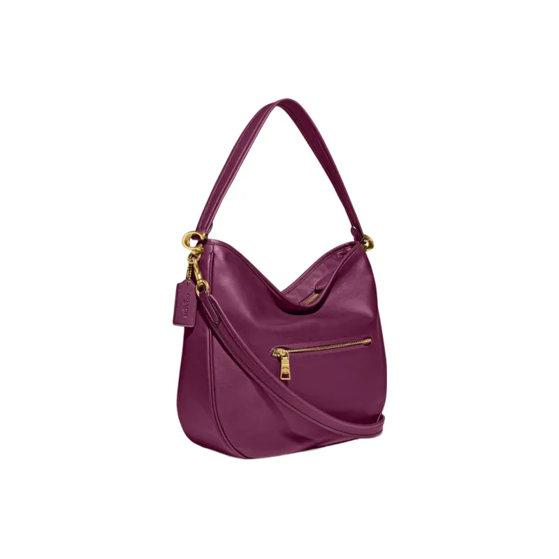 COACH Soft Tabby Cow Leather Shoulder Bag, Handbag, Shoulder Bag Tubas Women's Deep Berry-1