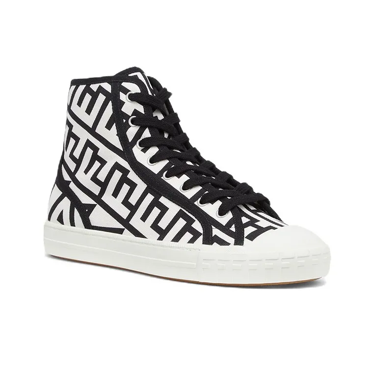 FENDI By Marc Jacobs Domino High Tops Black White Canvas-1