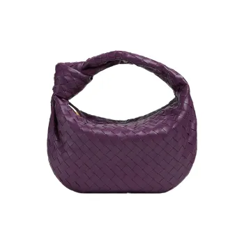 Bottega Veneta JODIE Lambskin Shoulder Bag, Handbag Women's Eggplant Purple