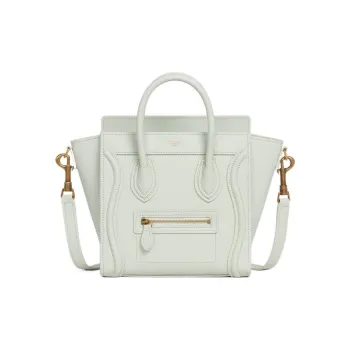 CELINE Luggage Drumhead Calfskin Smile Bag Shoulder Bag Crossbody Bag Handbag Extra Mini Women's Light Green