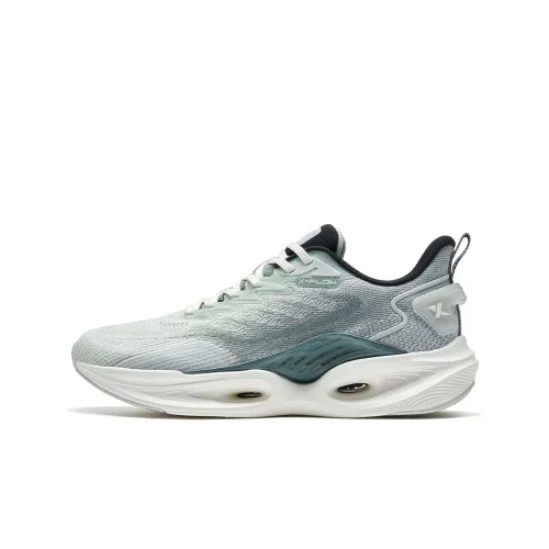 XTEP Hydrogen Wind 6.0 Technology Cushioning Anti Slip And Wear Resistant Low Top Running Shoes Cyan