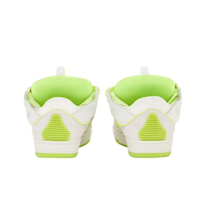 Lanvin Curb Sneakers 'White Fluo Yellow'-4