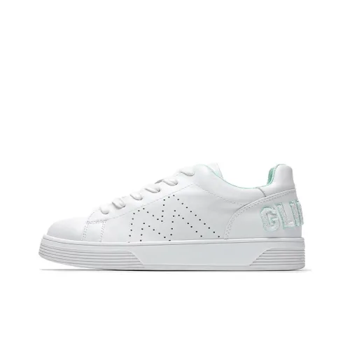 GLIMMED Skateboard Shoes Women's Low-Top White/Green