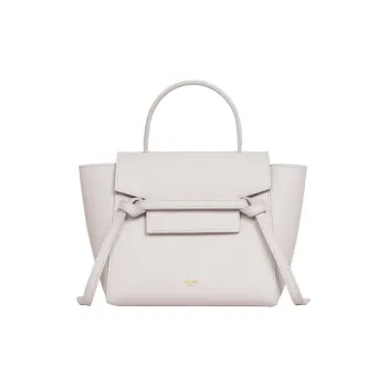 CELINE Grained Calfskin Catfish Bag Fanny Pack Handbag Shoulder Bag Crossbody Bag Women's White