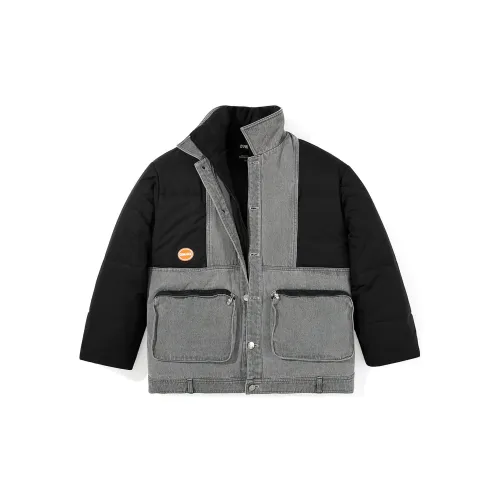 GENANX Parka Coats Unisex Black Gray