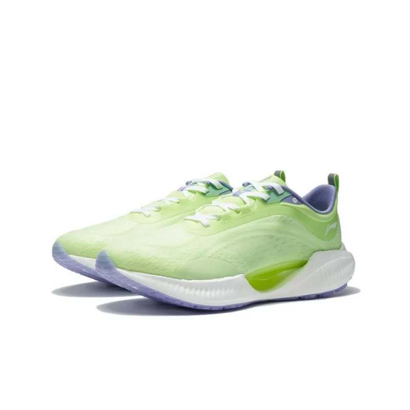 LiNing Super Light 19 Anti Slip Wear Resistant Low Top Running Shoes Men's Yellow Green-2