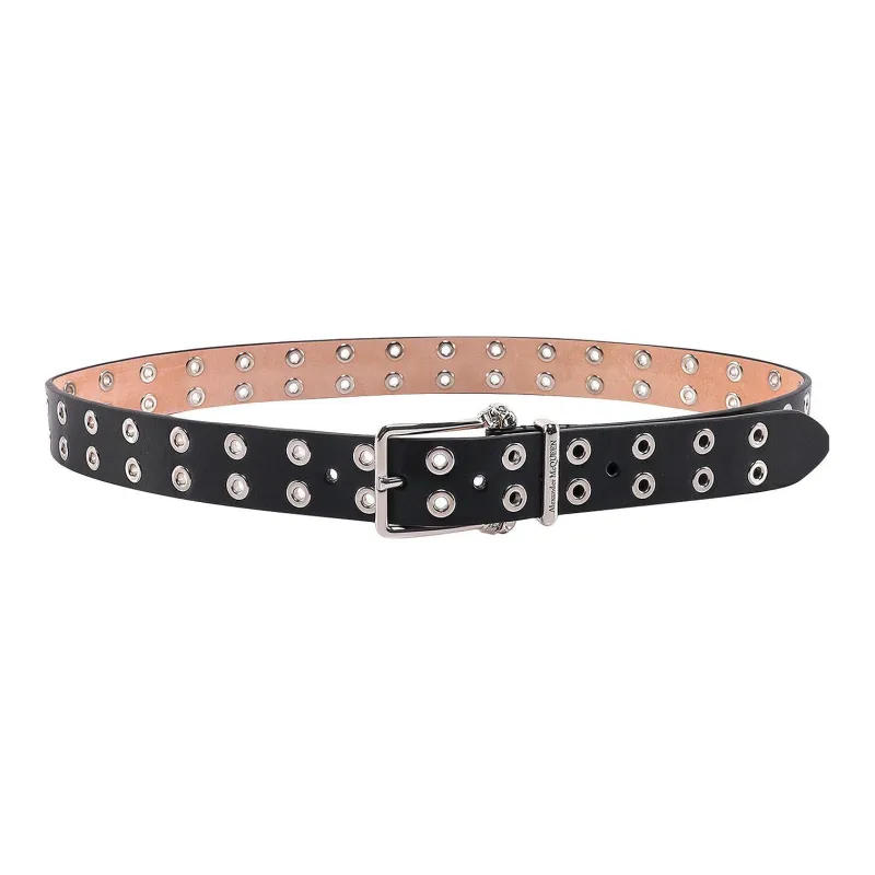Alexander McQueen Thin Twin Skill Belt-0