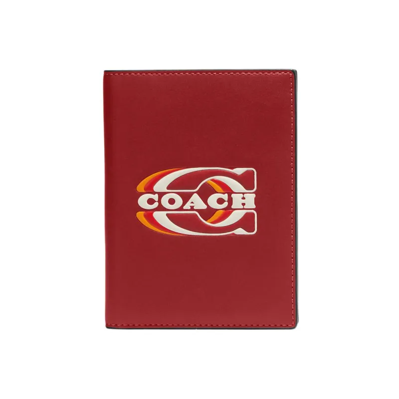 COACH Smooth Calf Leather Document Bag With Passport Holder Mini Men's Red-0