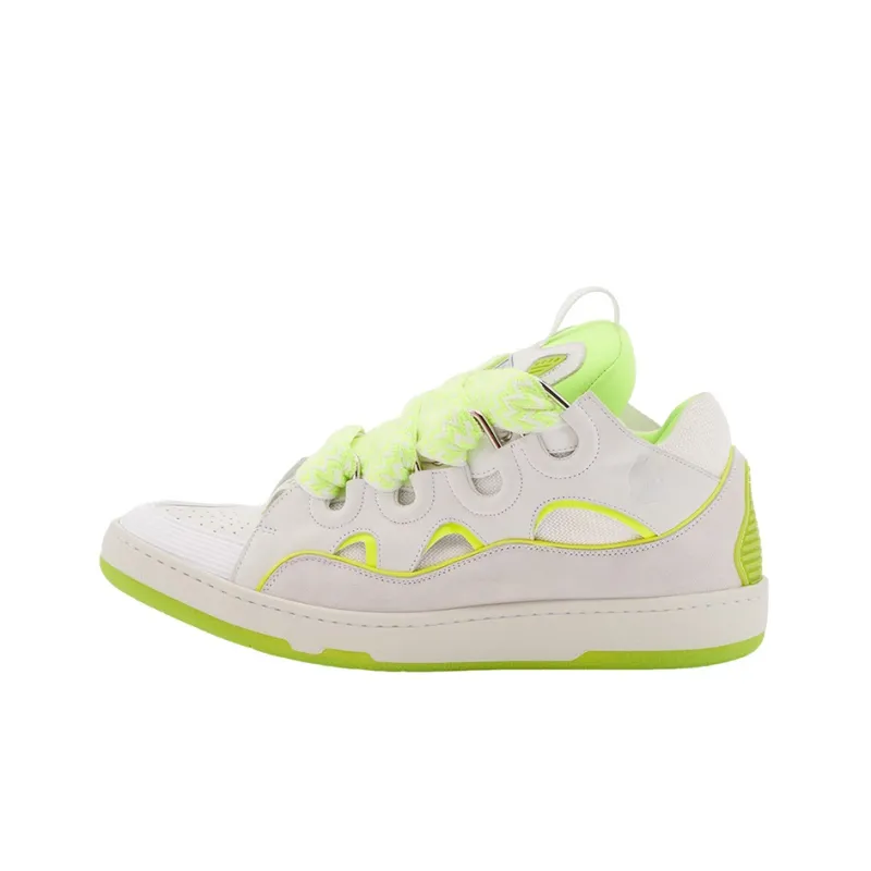 Lanvin Curb Sneakers 'White Fluo Yellow'-0