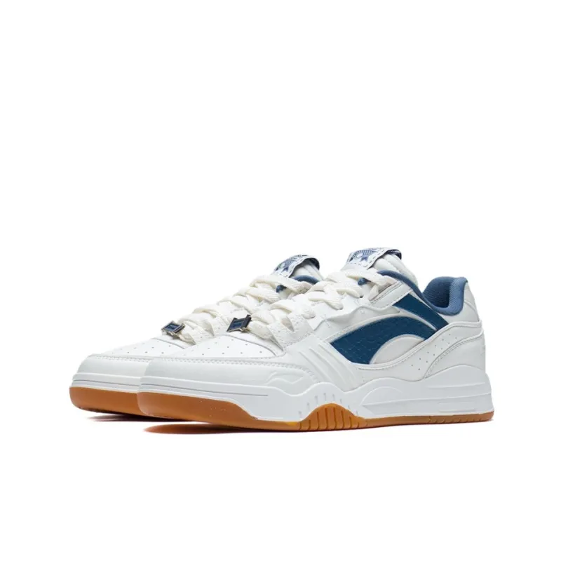 LINING Skateboard Shoes Women's Low Top Mist White/Evergreen-2