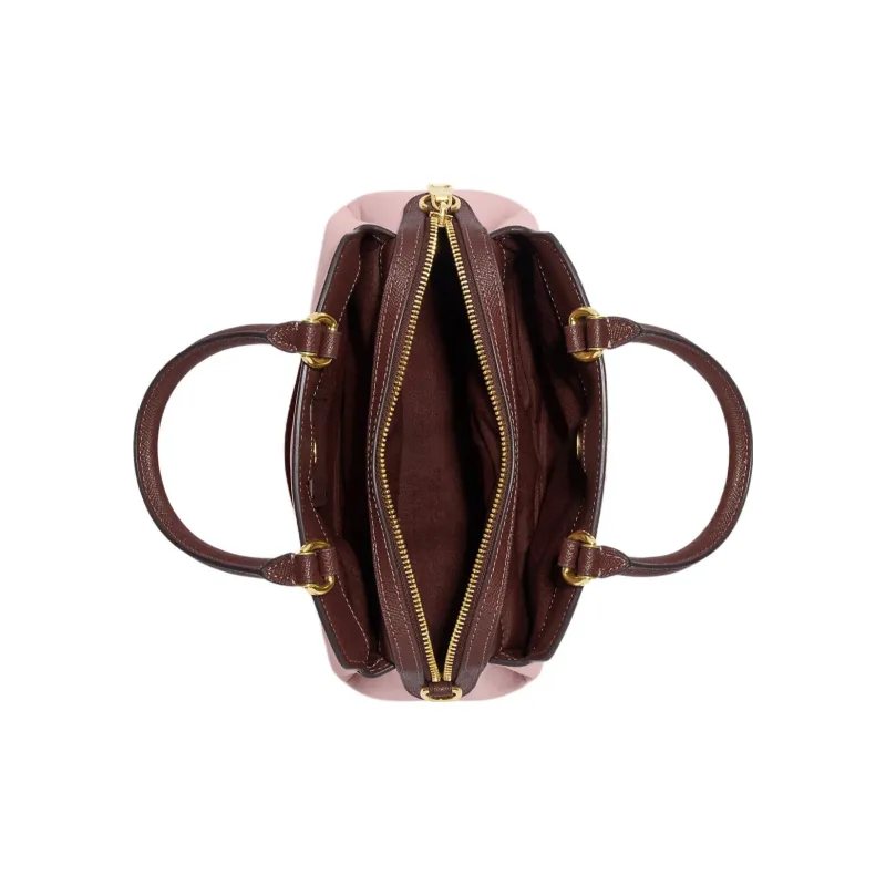 COACH Lillie Cross Stitch Leather Shoulder Bag Crossbody Bag Handbag Mini Women's Pink-2