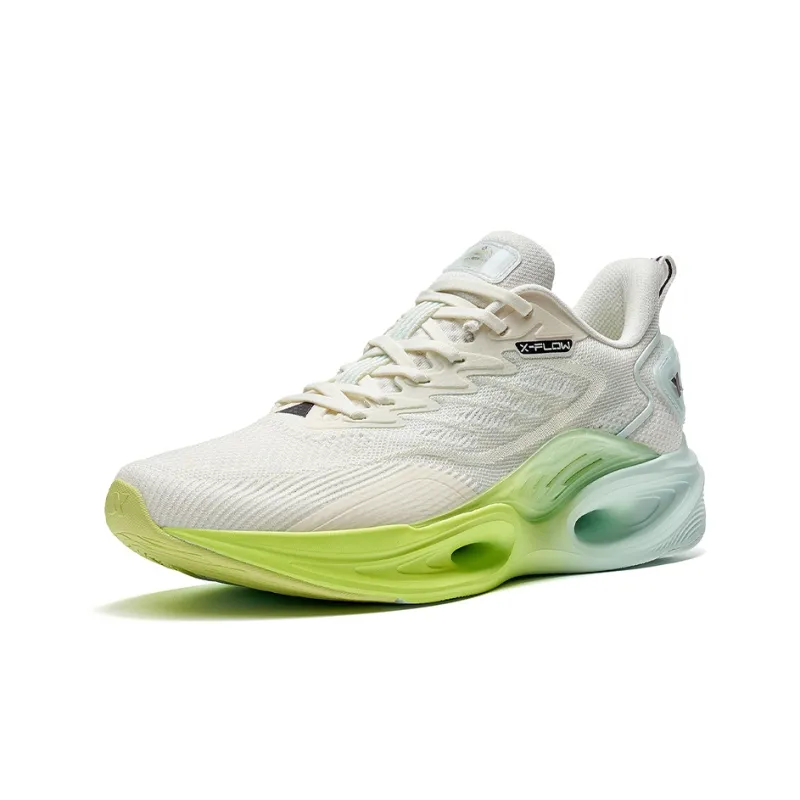 XTEP Shock Absorbers With Slip Resistant And Abrasion Resistant Properties Low Top Running Shoes Men's Vanilla Yellow-1