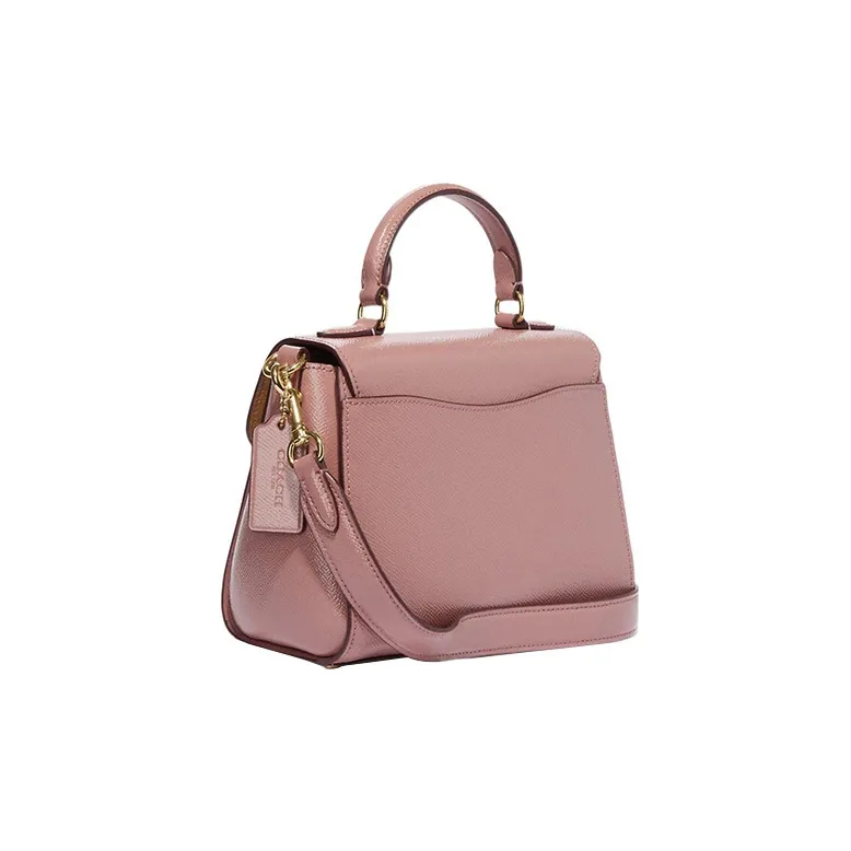 COACH Leather Briefcase, Handbag, Shoulder Bag, Crossbody Bag Trumpets Women's Rose Pink-1