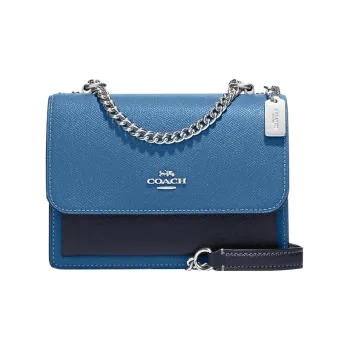 COACH Klare Cross Grain Leather Shoulder Bag, Crossbody Bag Mini Women's Blue