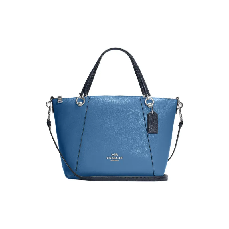 COACH Kacey Genuine Leather Briefcase Shoulder Bag Crossbody Bag Handbag Medium Size Women's Sky Blue-0