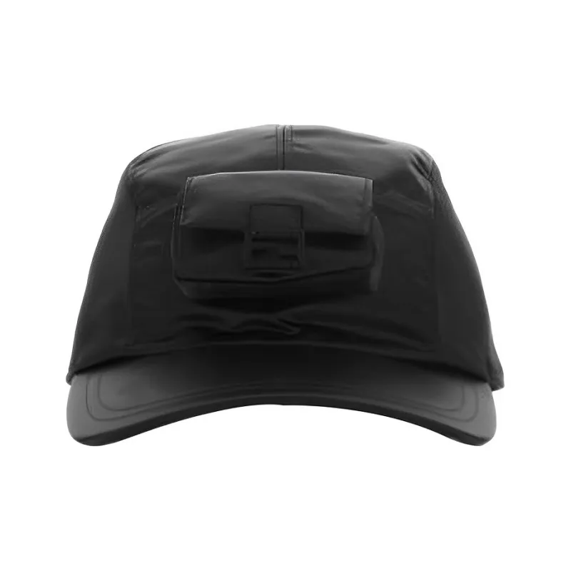 FENDI Cotton Baseball Caps Men's Black-1