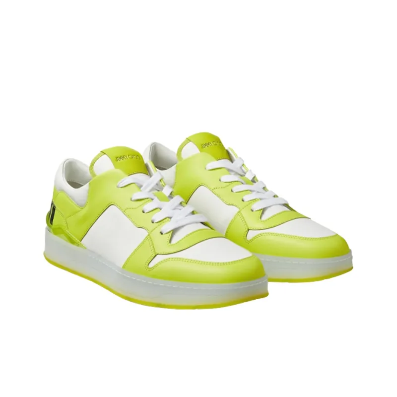 Jimmy Choo Low Top Stylish Skateboarding Shoes White Green-2