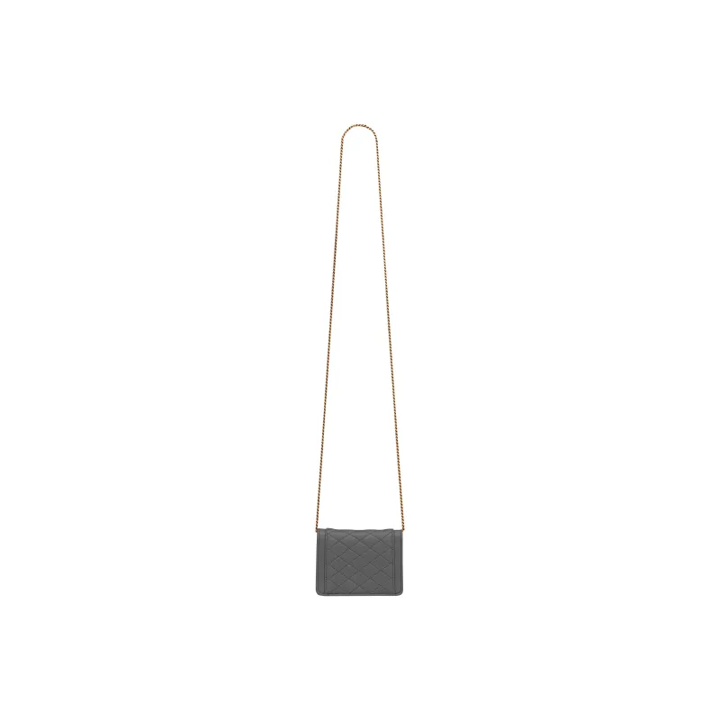 SAINT LAURENT GABY Sheepskin Shoulder Bag Crossbody Bag Extra Mini Women's Dark Gray-2
