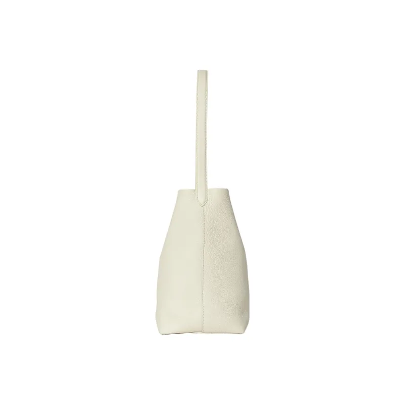 THE ROW N/S Park Grain Calfskin Bucket Bag Tote Shoulder Bag, Handbag Trumpets Women's Ivory White-2