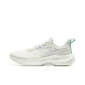 Erke Cloud Woven Low Top Running Shoes Women's White Purple