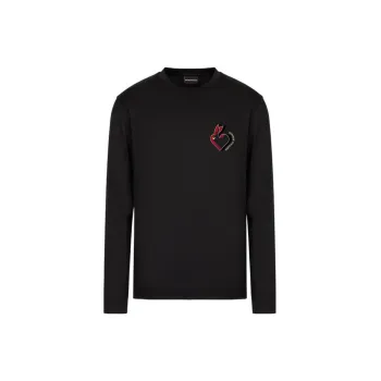 EMPORIO ARMANI Year Of The Rabbit T Shirts Men Black