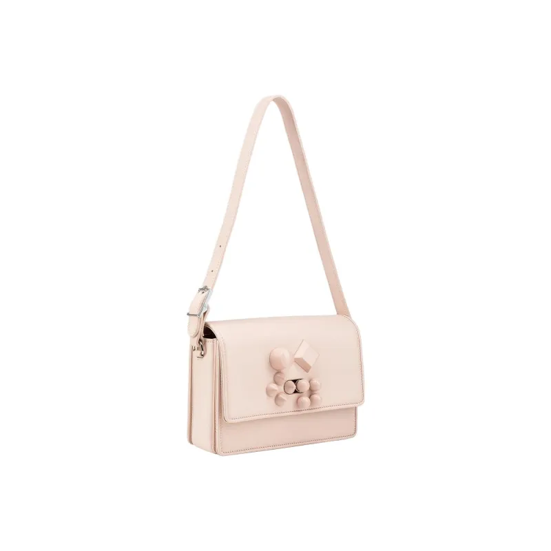 CL LUBOTING Calfskin Crossbody Bag Shoulder Bag Women's Beige-2