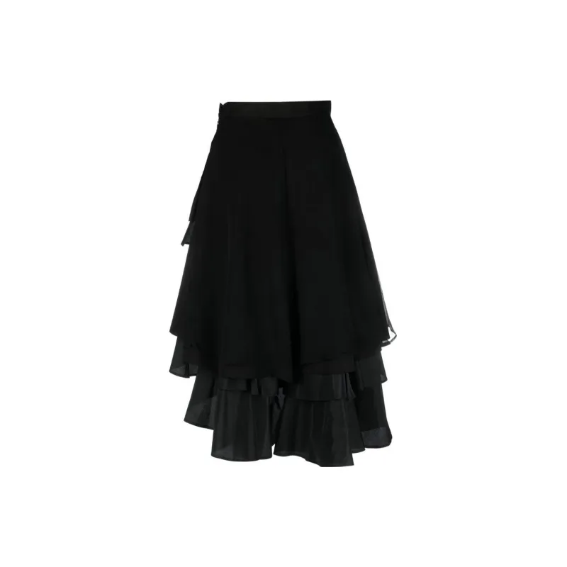 Yohji Yamamoto Casual Long Skirts Women's Black-1