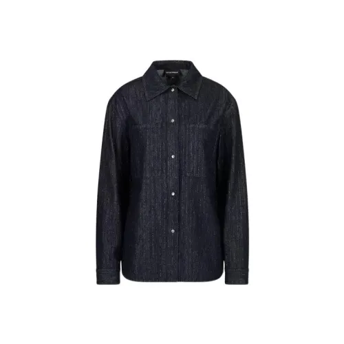 EMPORIO ARMANI SS23 Shirts Women's Denim Dark Blue