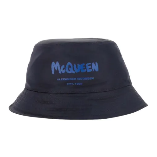 Alexander McQueen Bucket Hats Men Dark Blue