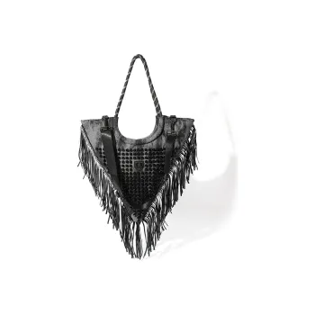 MASTER CANVAS Fabric Triangle Bag Fringe Canvas Bag Shoulder Bag Crossbody Bag Unisex