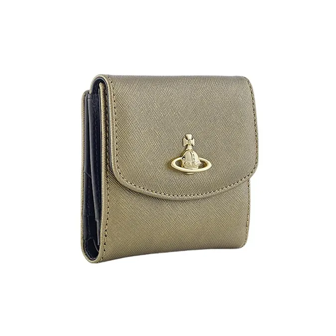 Vivienne Westwood Saffiano Leather Wallet Women's Gray-1
