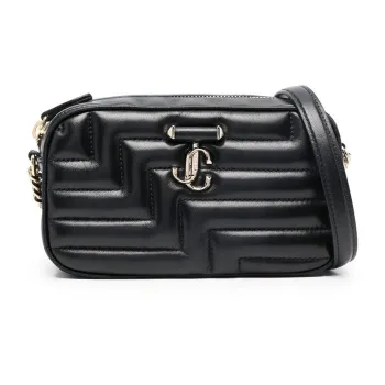 Jimmy Choo Calfskin Camera Bags Crossbody Bag Shoulder Bag Women's Black