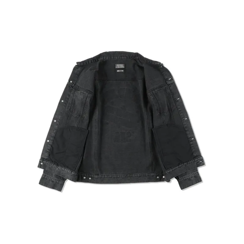 Hysteric Glamour X WIND AND SEA Denim Jackets Men Dark Gray-2
