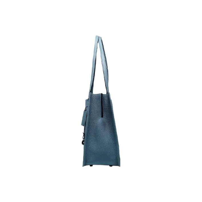 COACH Tyler Pebbled Leather Tote Bag Shopping Bag Handbag Shoulder Bag Women's Blue-2