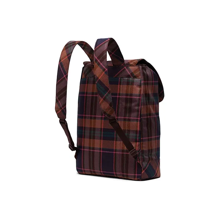 Herschel Recyclable Polyester Fabric Backpack Small Size Unisex Plaid-1