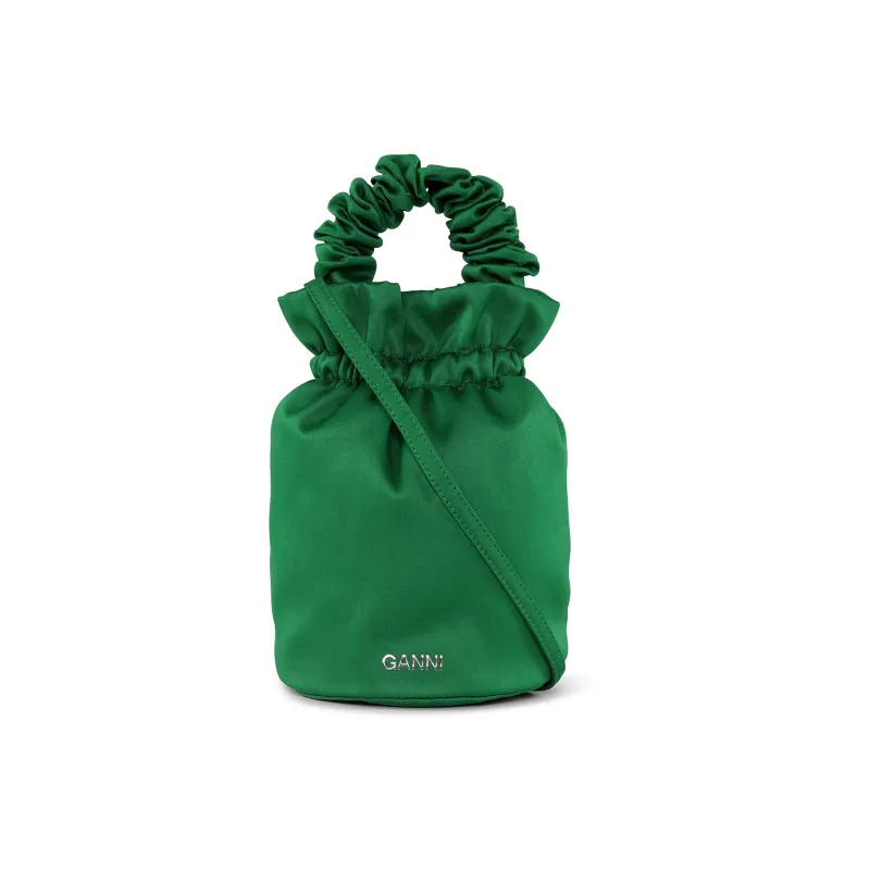 GANNI Bucket Bags Shoulder Bag Crossbody Bag Handbag Women's Green-0