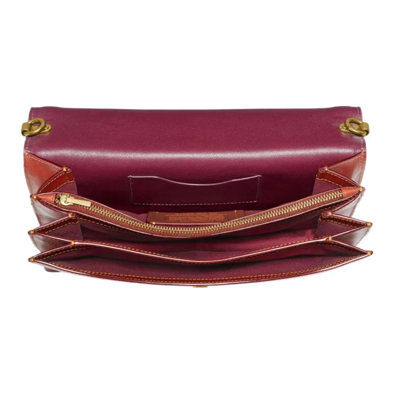 COACH Disney Collaboration Riley Canvas With Leather Shoulder Bag Crossbody Bag Medium Size Women's Tan/Rusty-2