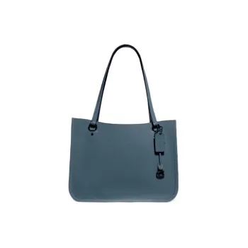 COACH Tyler Pebbled Leather Tote Bag Shopping Bag Handbag Shoulder Bag Women's Blue