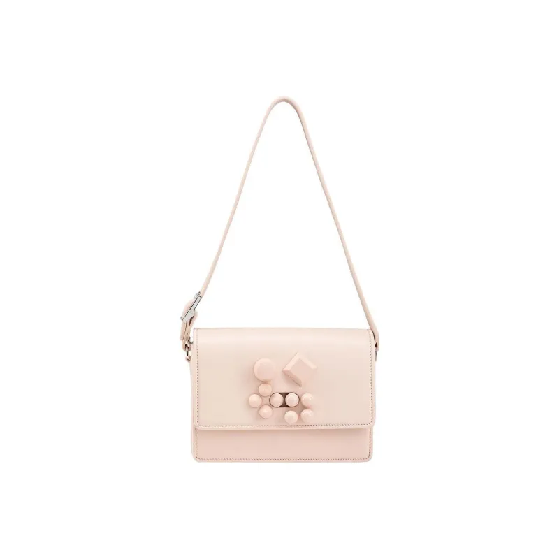 CL LUBOTING Calfskin Crossbody Bag Shoulder Bag Women's Beige-0