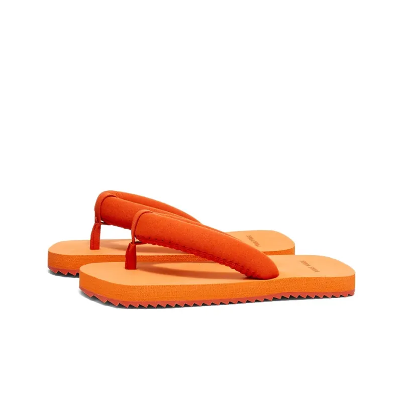 YUME YUME Rubber Sole Flip Flops Women's Orange-2