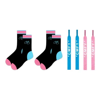 CMFY Shoelaces Unisex Black Purple