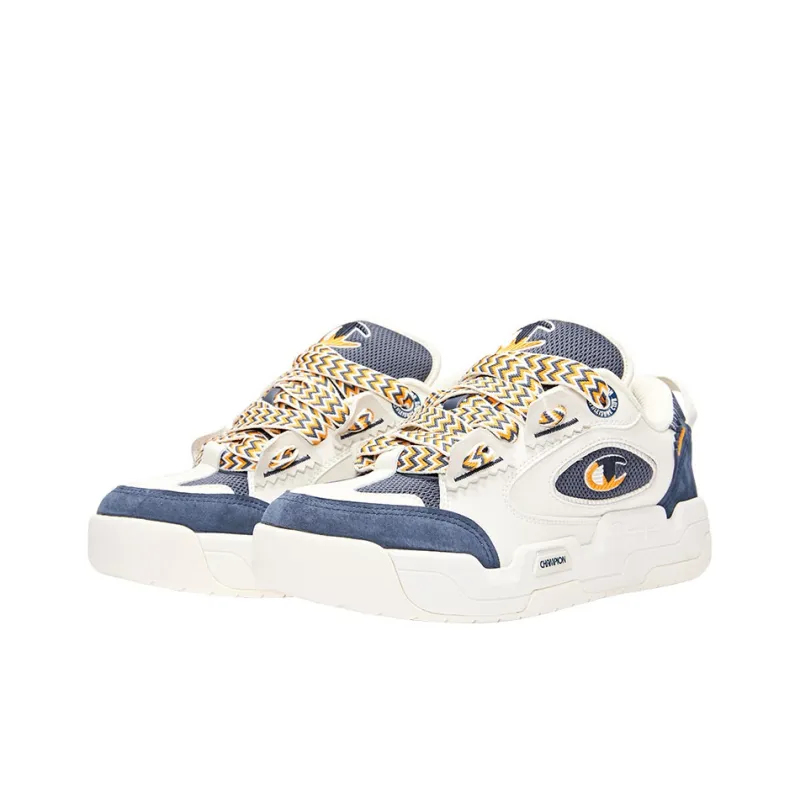 Champion Essentials Collection Valve V2 Low Top Skateboard Shoes Men's Blue White-2