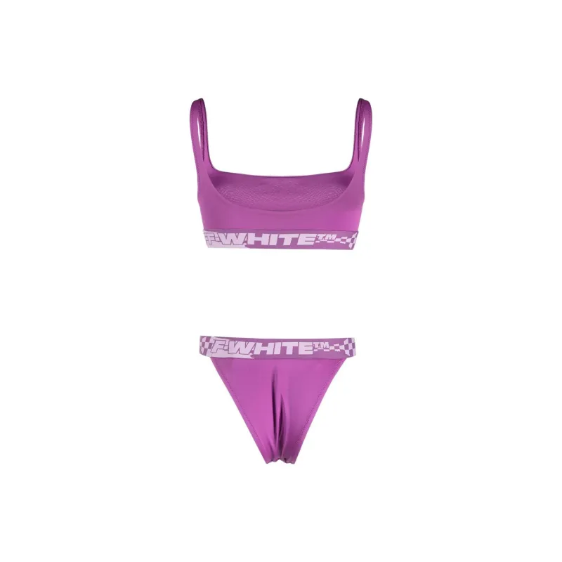 OFF WHITE Logo Tape Bikini-1