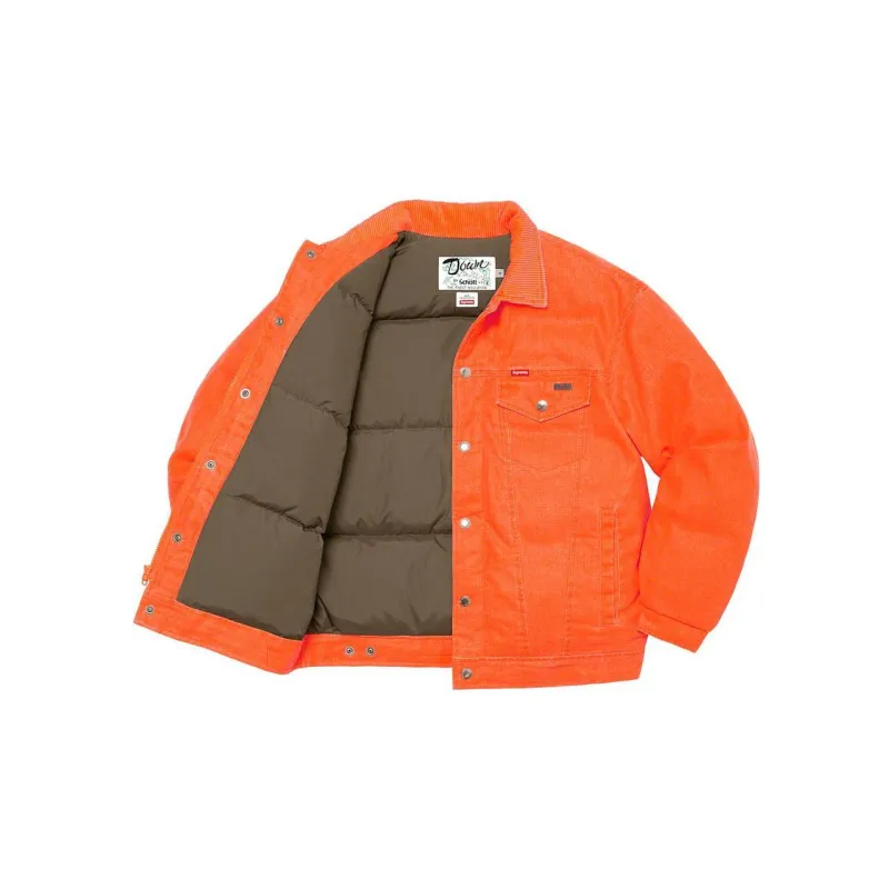 Supreme Schott Canvas Down Trucker Jacket-1