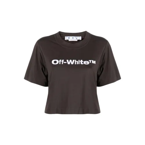 OFF-WHITE Cropped Logo-print T-shirt